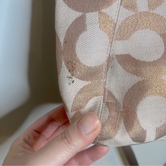 Coach Ashley Op Art Metallic Crossbody Bag - Picture 7 of 11